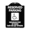 Signmission Reserved Parking Minimum Fine of $250 for Use by Others Heavy-Gauge Alum, 24" x 18", BW-1824-23064 A-DES-BW-1824-23064 - alternate 1